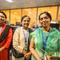 The Indian women involved in the Mars Orbiter Mission (M.O.M)